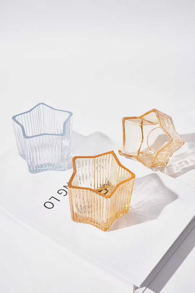 Csillag alakú üveggyertyatartó