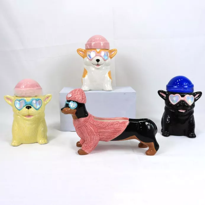 Állati kerámia gyertyatartó