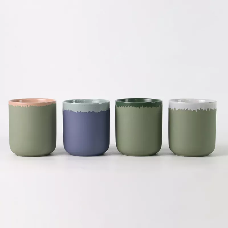 Kerámia gyertyatartó természetes színű bevonattal