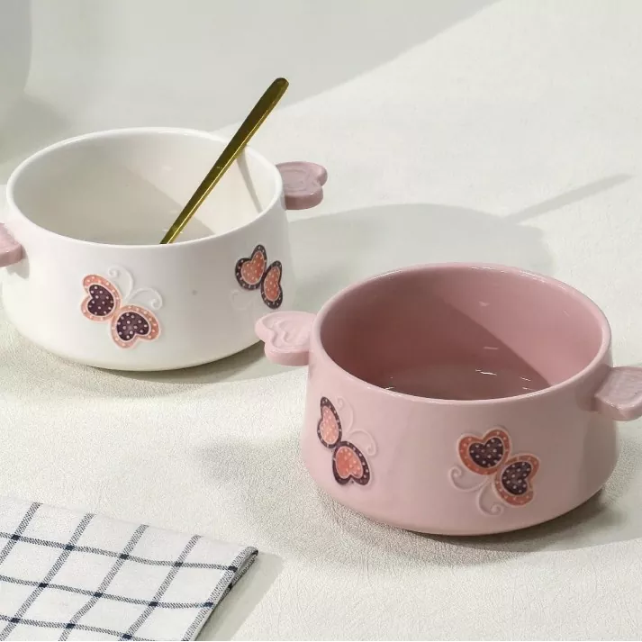 Mosogatógép biztonságos, kézzel festett kerámia tál Mosogatógép biztonságos, kézzel festett kerámia tál