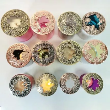 Univerzális üreges vas gyertya edény fedél